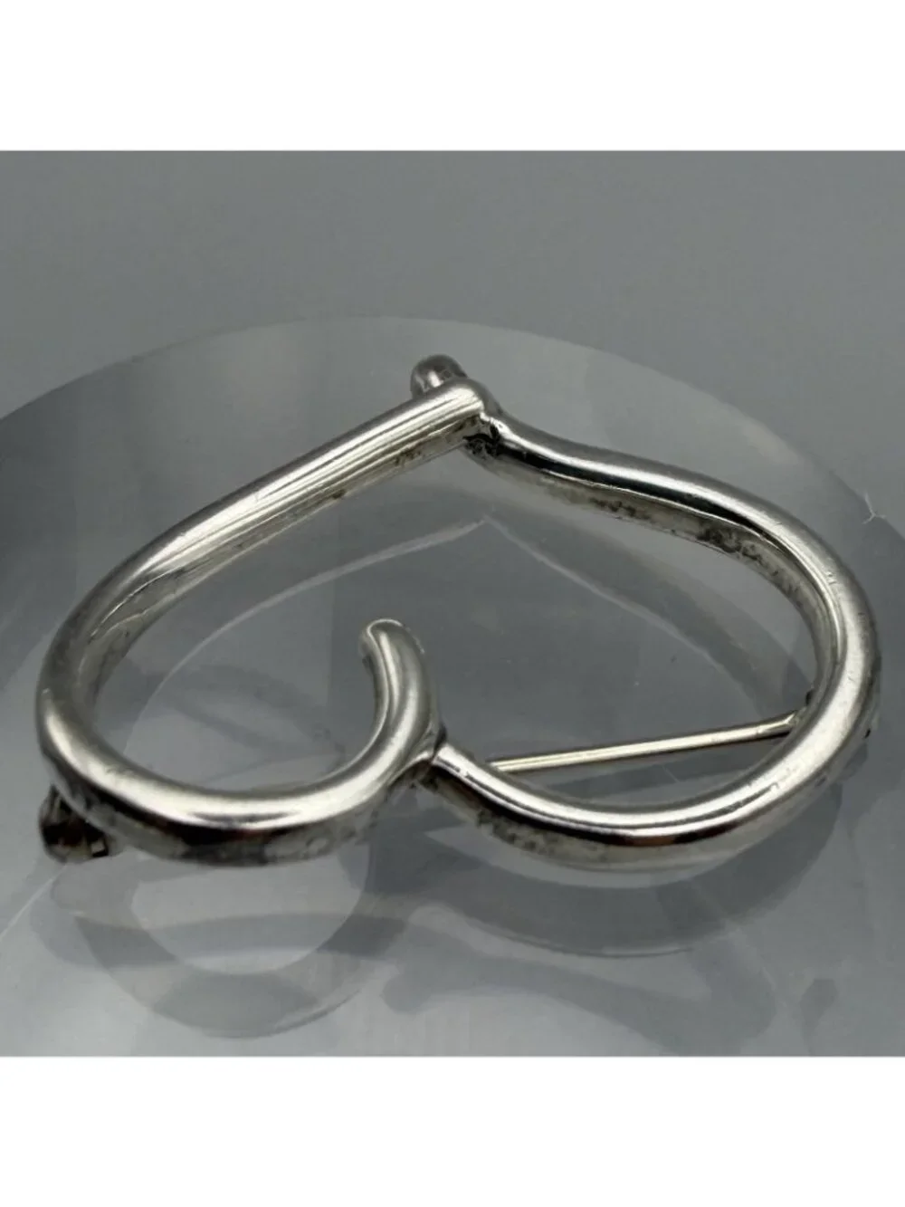 John Lennon Open Heart Brooch Imagine Collection Sterling Silver 925©1999 Signed